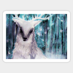 Winter stag 3 Sticker